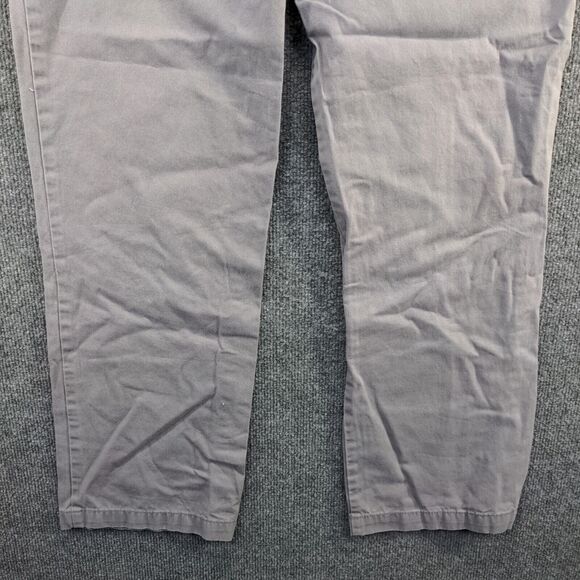 Old Navy Men's Broken-in Straight Chino Pants Gray 33x32 Flat Front Cotton - Picture 7 of 11